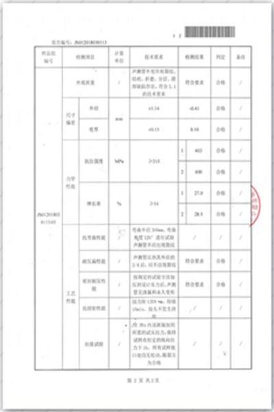 怀化出厂检测报告